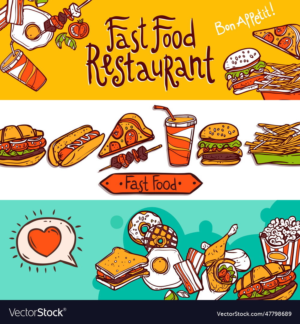 Fast food banners