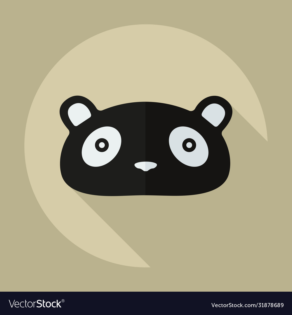 Flat modern design with shadow icons pandas Vector Image