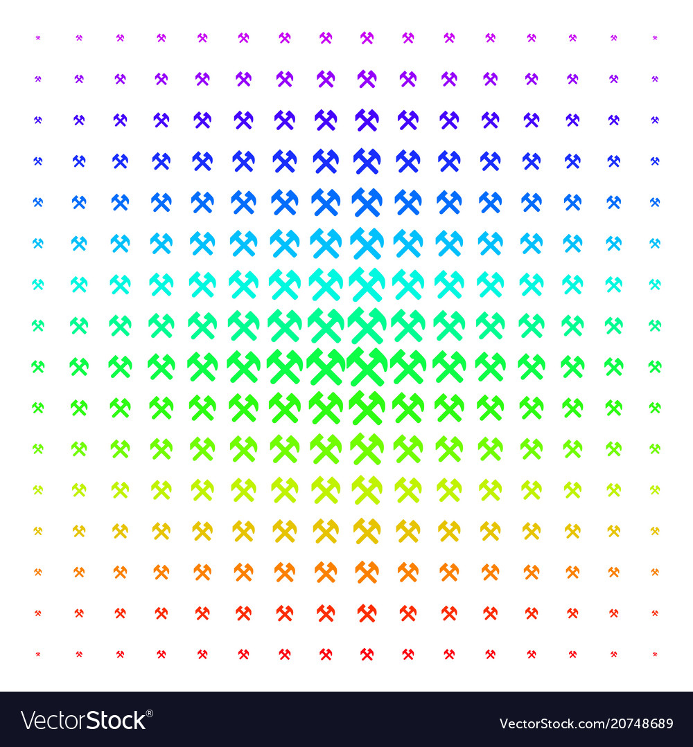Hammers shape halftone spectrum effect