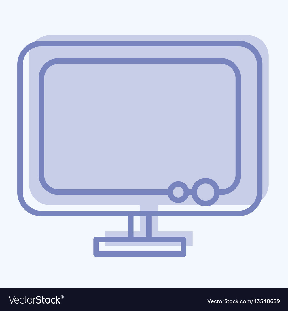 Icon monitor suitable for computer components Vector Image Icon monitor suitable for computer components