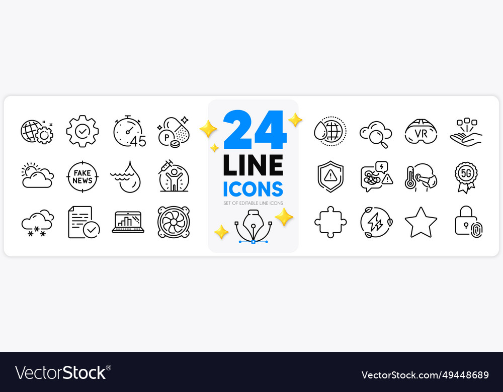 Icons set of computer fan execute and graph vector image Icons set of computer fan execute and graph