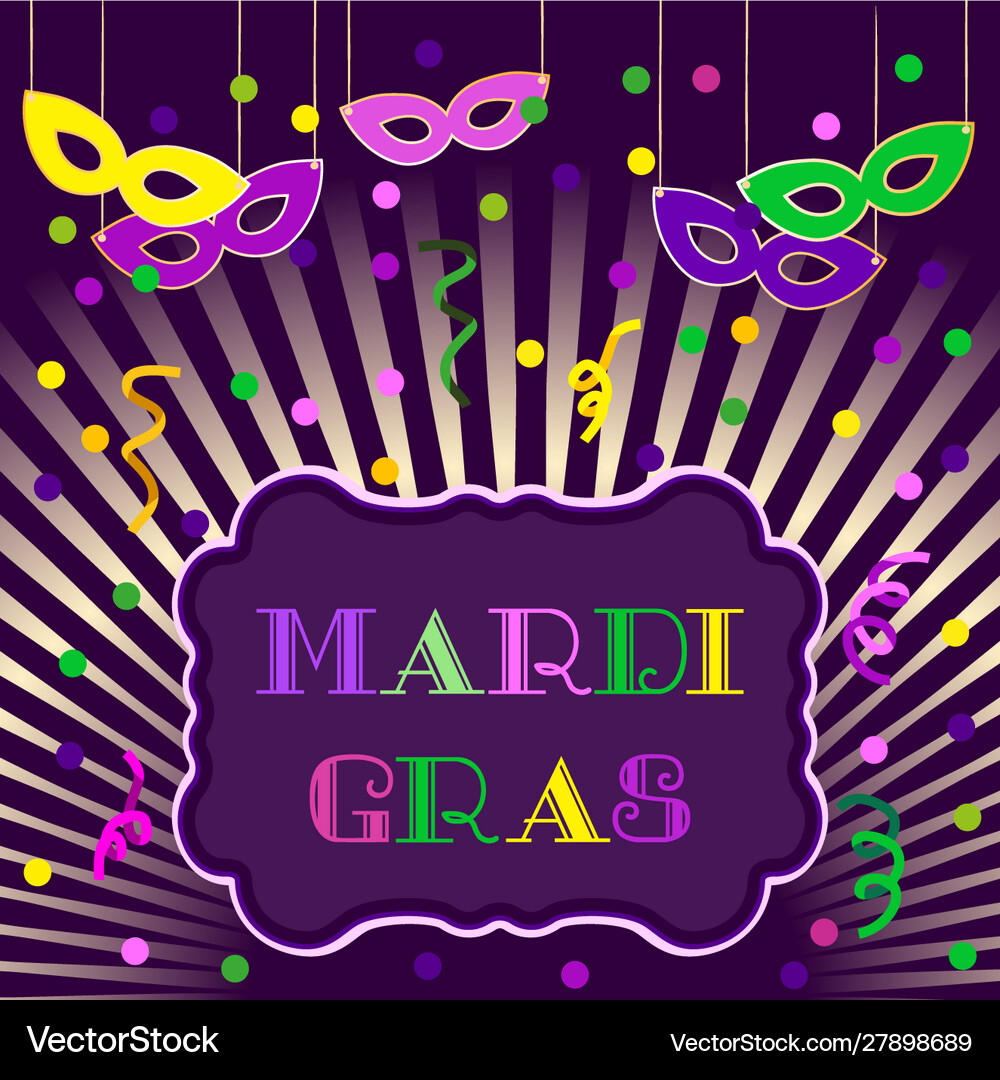 Mardi gras celebration Royalty Free Vector Image