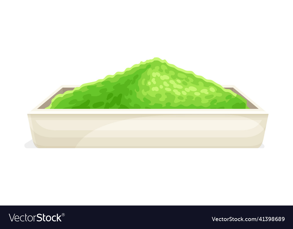 Powder of spirulina plant healthy organic dietary vector image Powder of spirulina plant healthy organic dietary