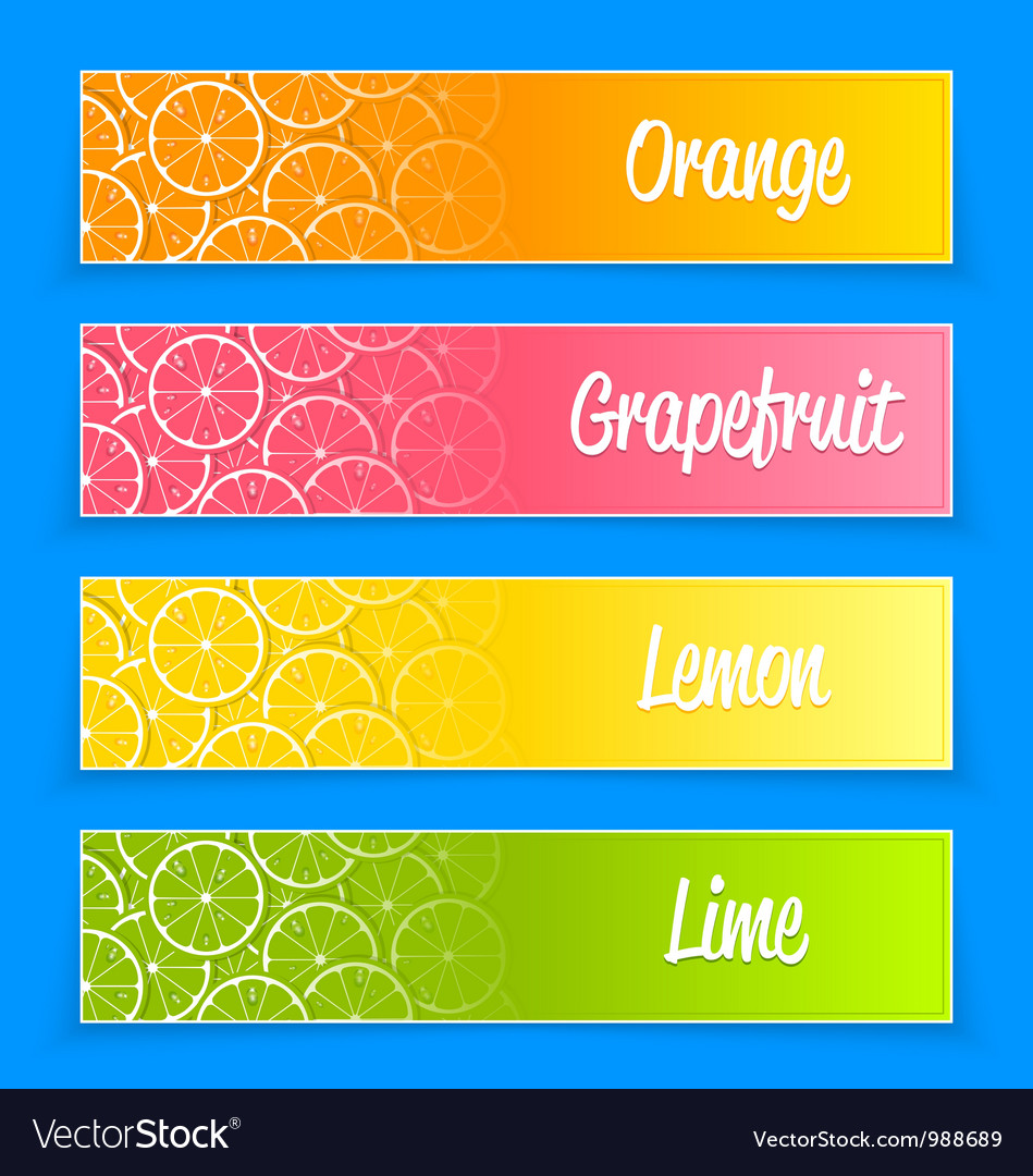 Promotional citrus banners Royalty Free Vector Image