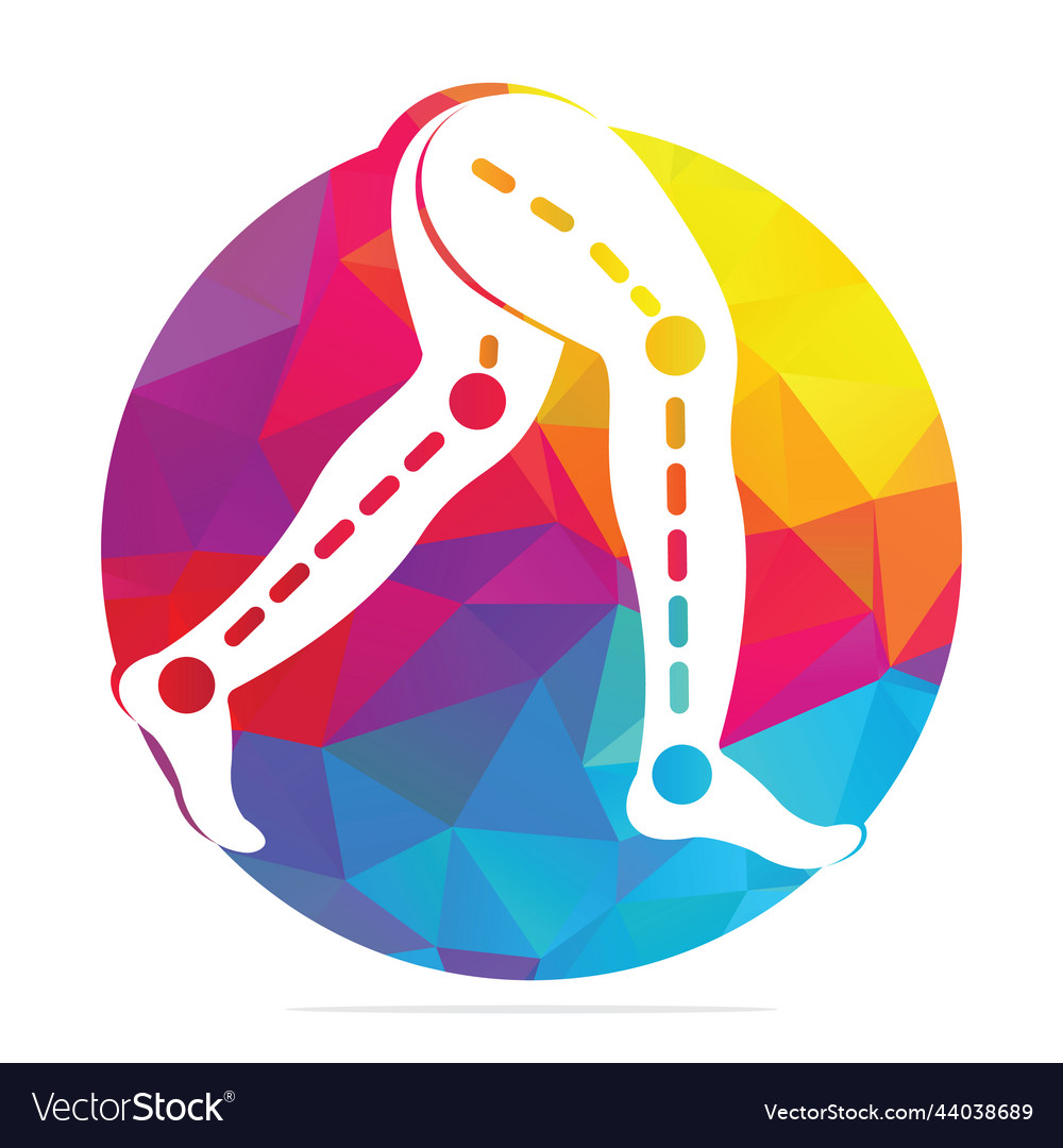 Prosthetic leg logo template design