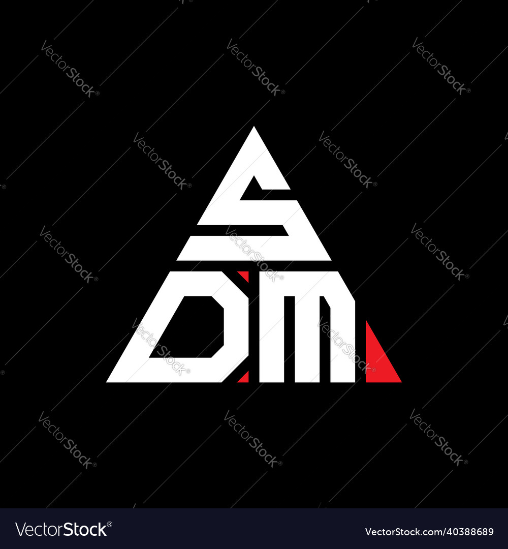 Sdm triangle letter logo design