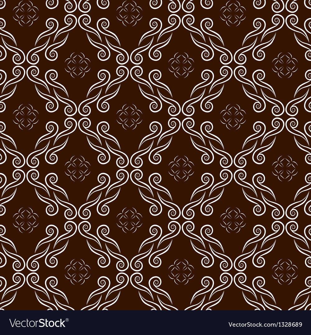 Seamless pattern with swirl ornament