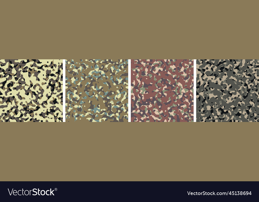 4 camouflage background set pattern design