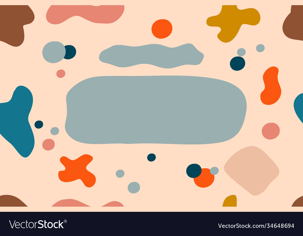 Abstract frame with circle blots seamless pattern vector image Abstract frame with circle blots seamless pattern