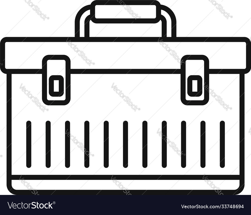 Aircraft repair tool box icon outline style Vector Image