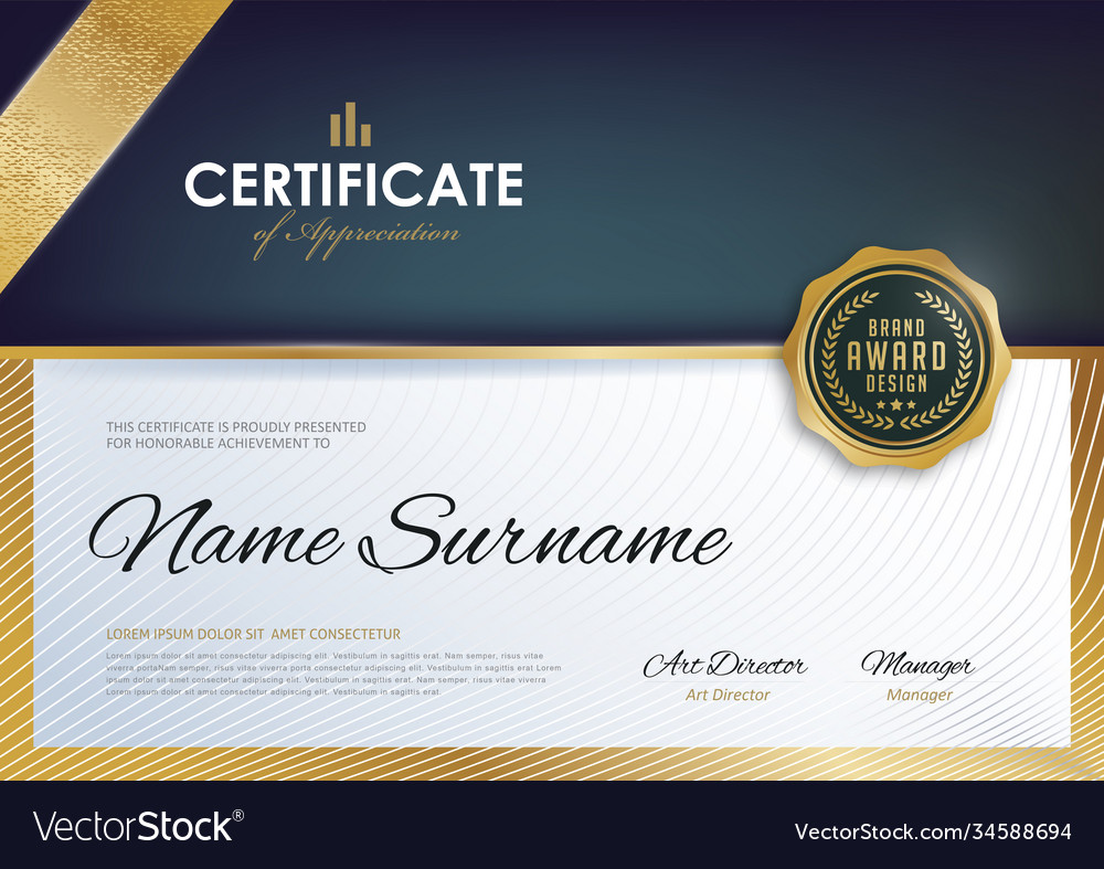 Certificate 213 Royalty Free Vector Image - VectorStock