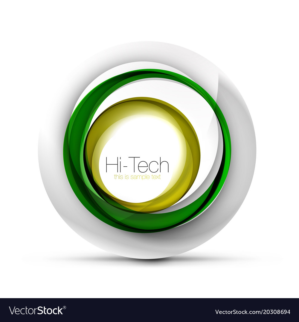 Digital techno sphere web banner button or icon