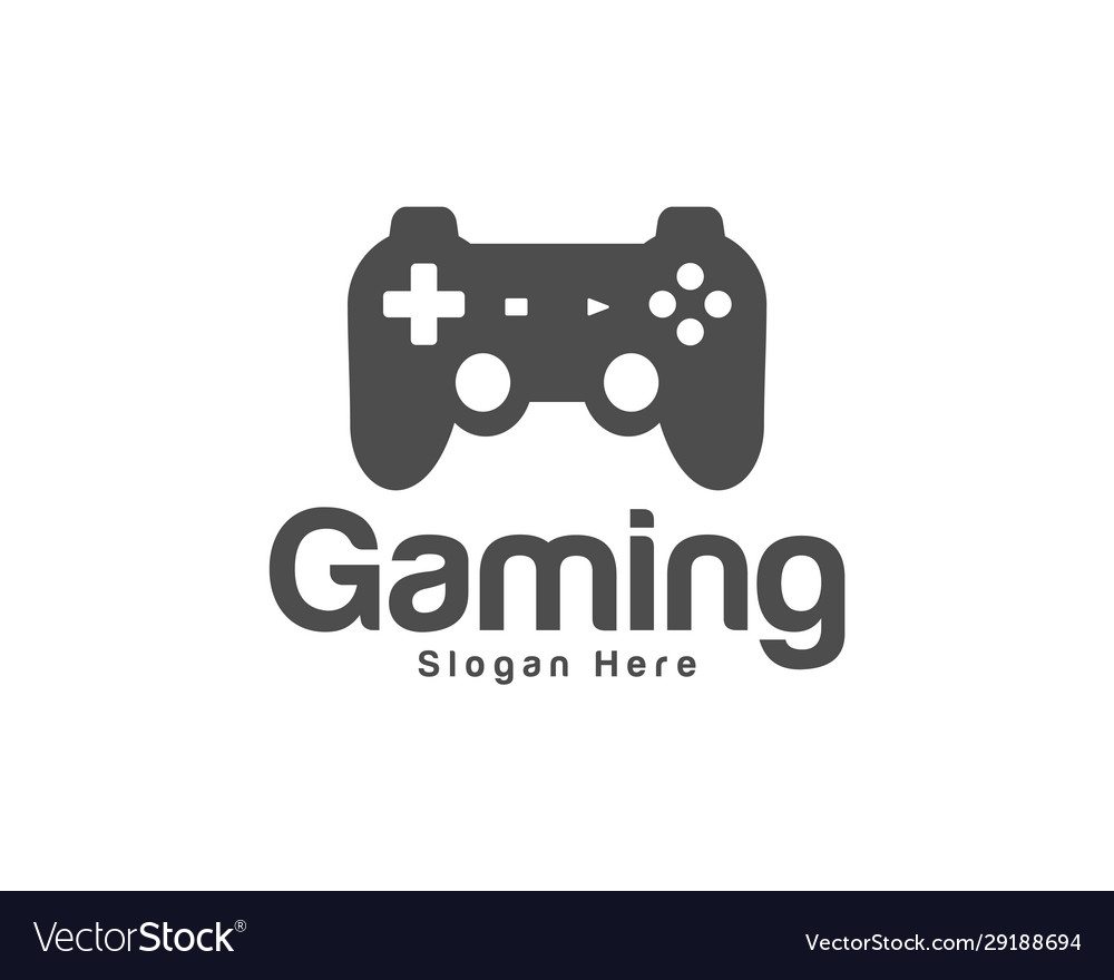 Game logo template joystick design icon stylized Vector Image