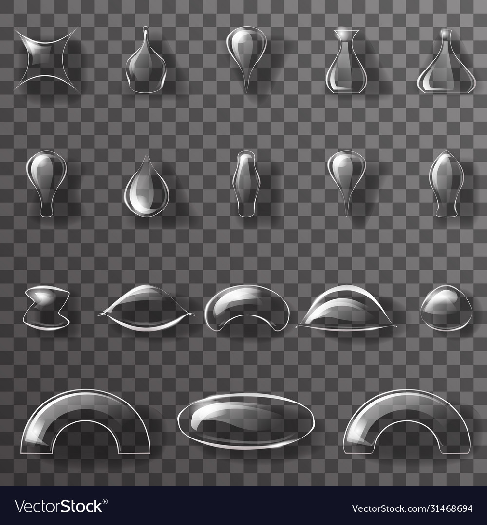 Glass Drop UI Icons - Transparent