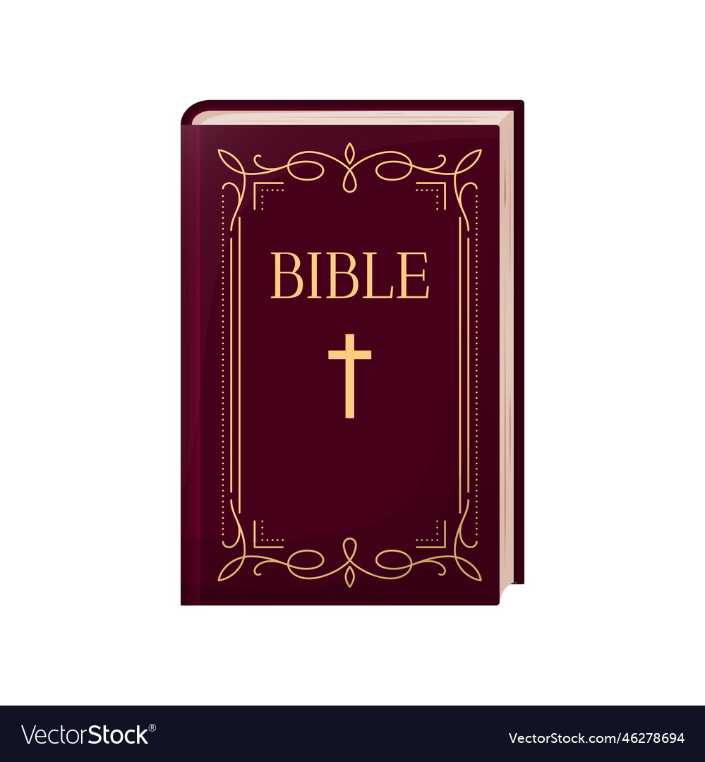 Holy bible book religion worship icon dark flat Vector Image