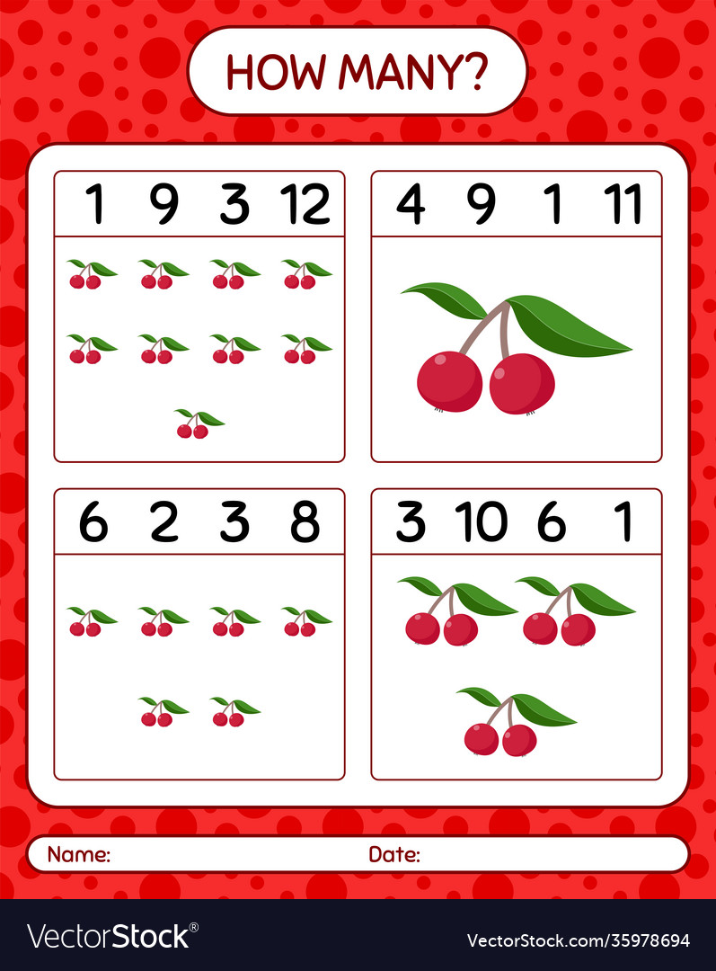 How many counting game with indian prune vector image How many counting game with indian prune
