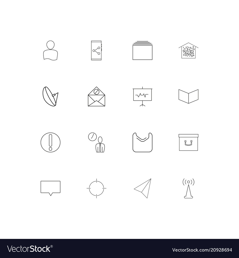 Internet of things linear thin icons set outlined vector image Internet of things linear thin icons set outlined