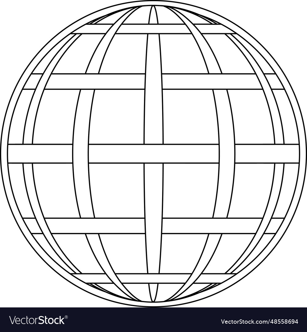 Intertwined Meridian und Parallele der Welt