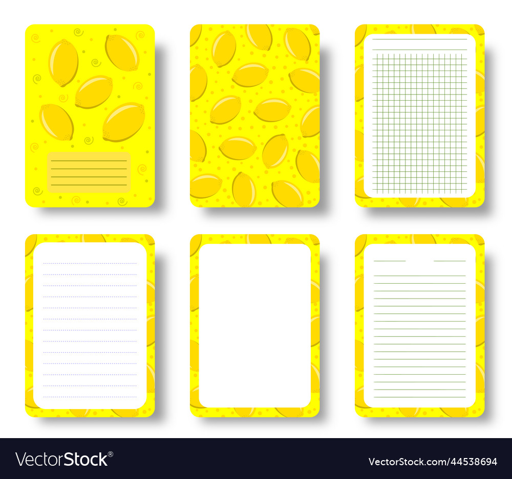 Lemon fruit notebook cover notepad diary pattern