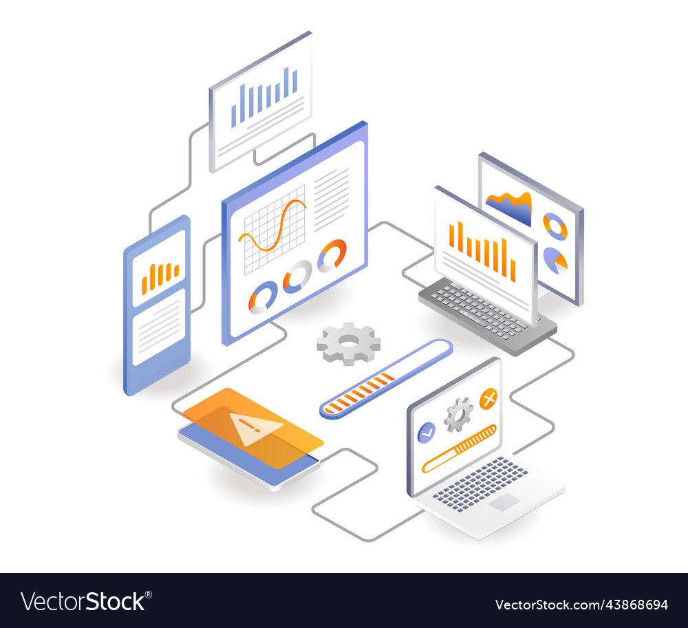 Netzwerkdatenanalyse und Testanwendung Web vector image Netzwerkdatenanalyse und Testanwendung Web