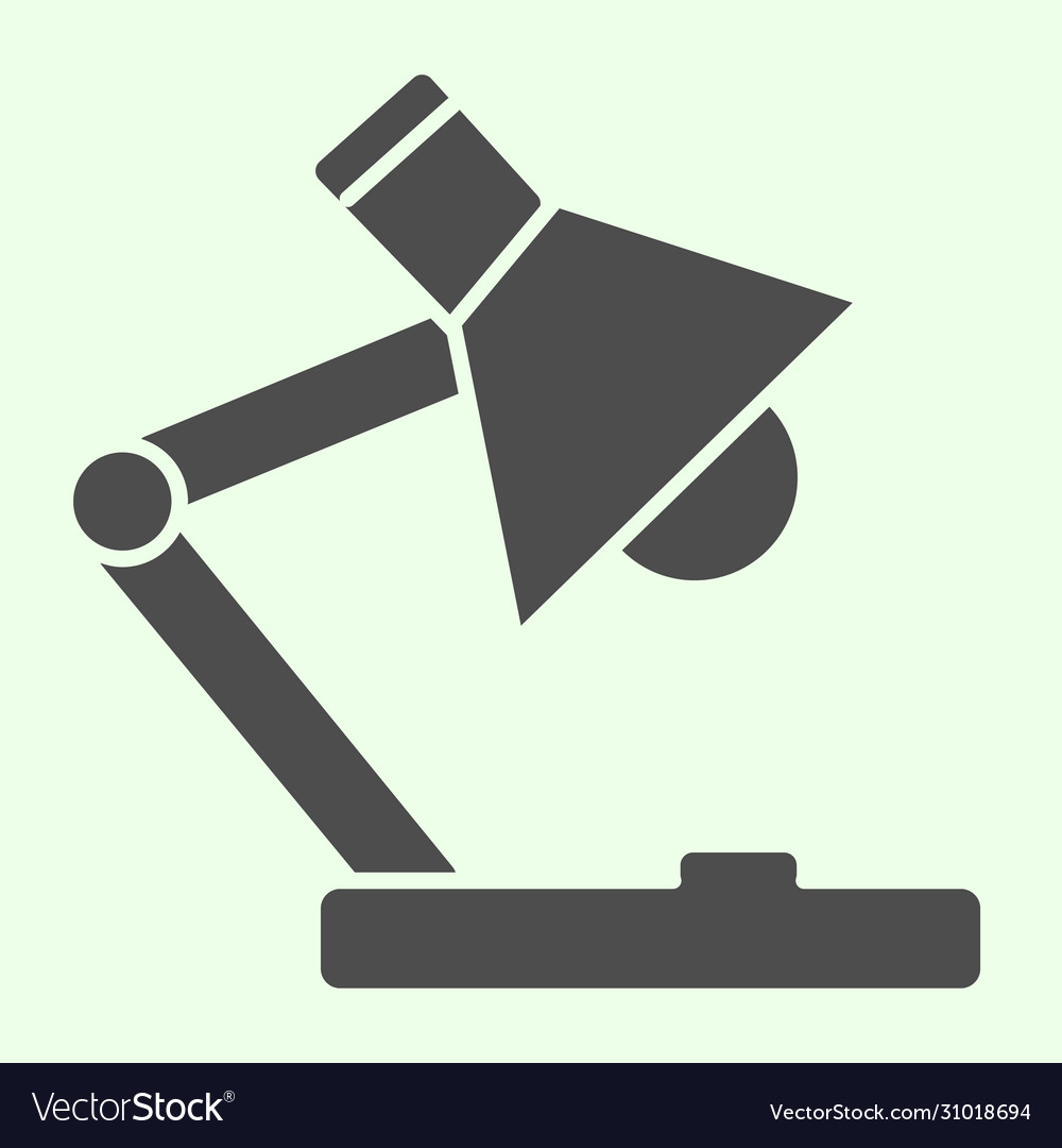 Office reading lamp solid icon table Vector Image Office reading lamp solid icon table