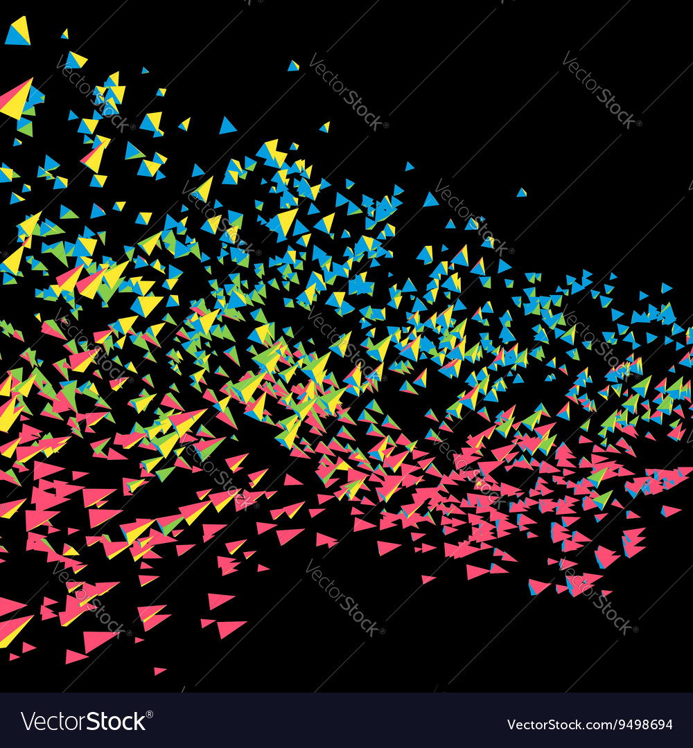 Pyramids in empty space chaotic particles