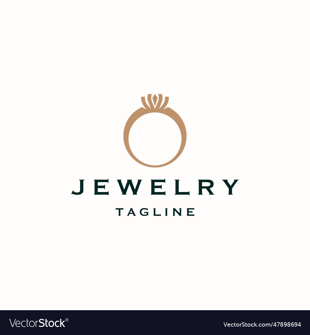 Ring jewelry logo Royalty Free Vector Image - VectorStock