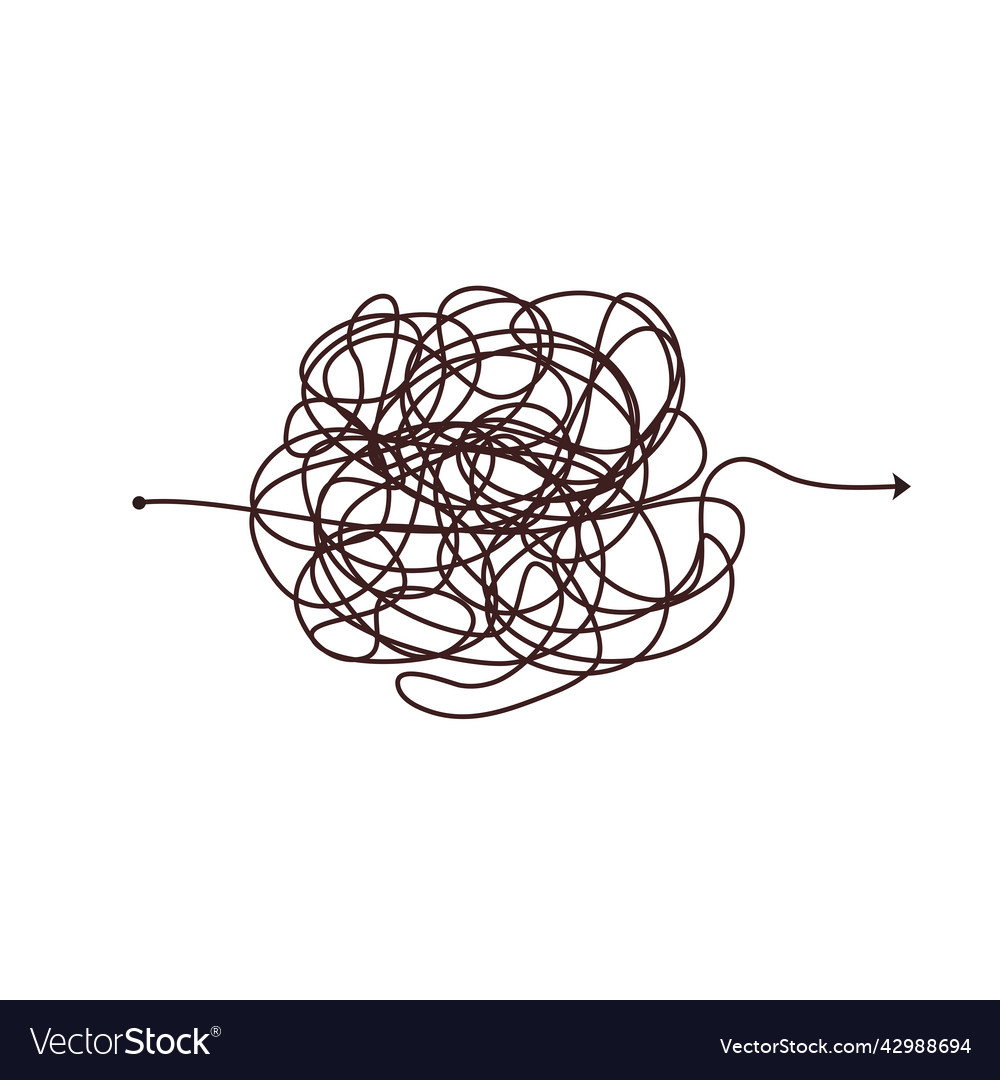 Simple line and complex easy way scribble doodle
