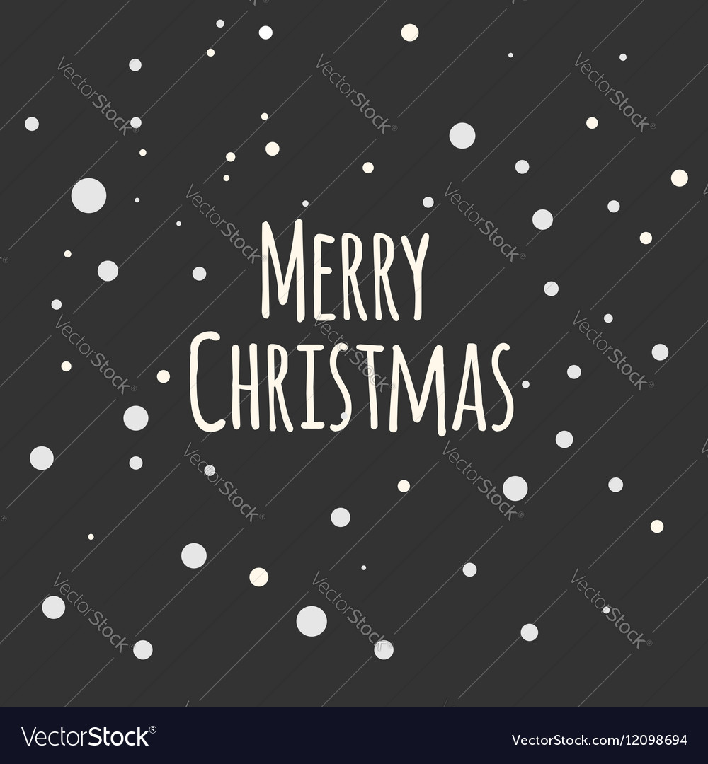 Snow night background greeting card merry