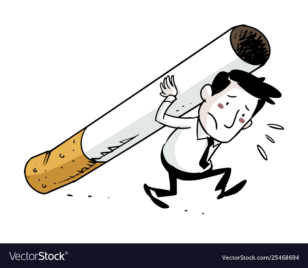 Tobacco addict Royalty Free Vector Image - VectorStock