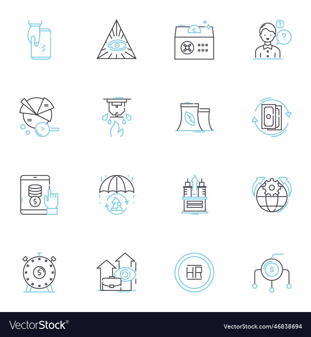 Web globalization linear icons set multilingual Vector Image Web globalization linear icons set multilingual