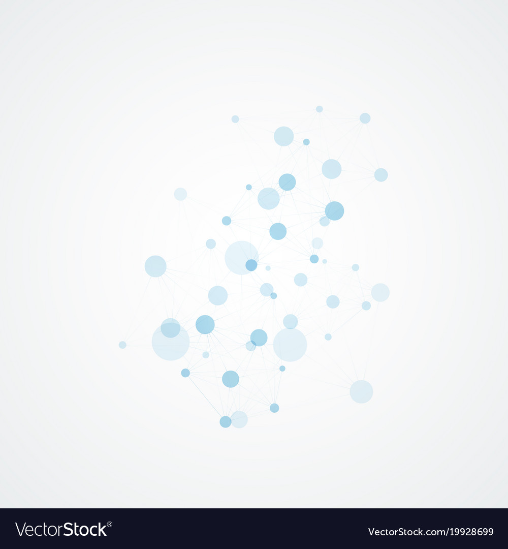 Abstract polygonal network shapes with connecting