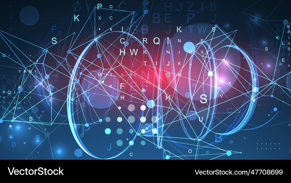 Abstract swirling lines with plexus effect Vector Image