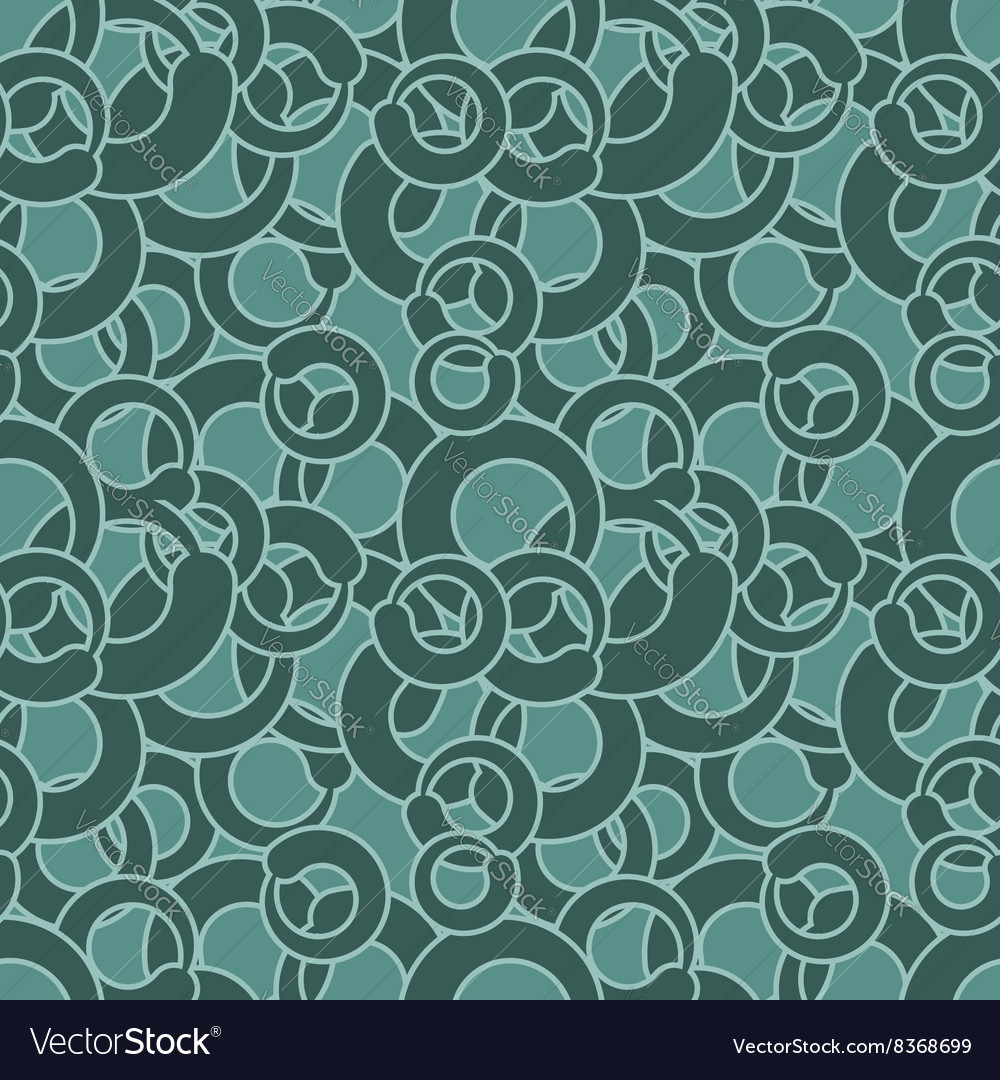 Curl seamless pattern green circles abstract