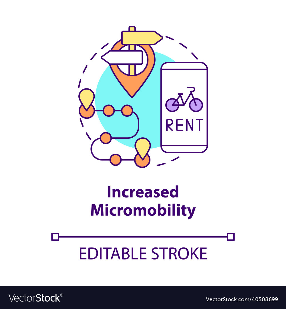 Increased micromobility concept icon