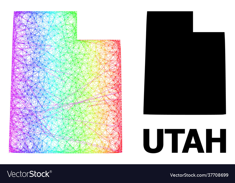 Net map utah state with spectral gradient vector image Net map utah state with spectral gradient