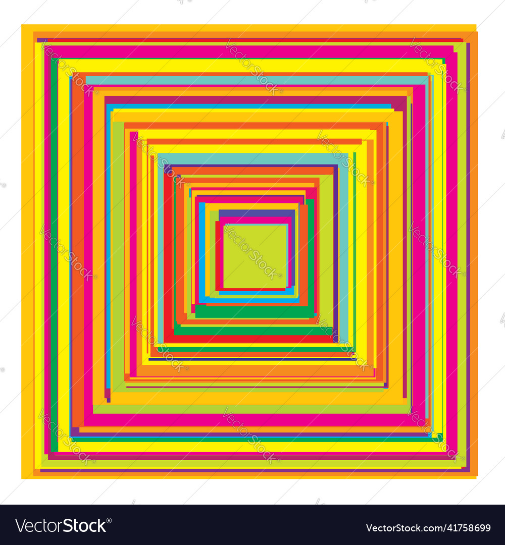 Overlapping random squares abstract colorful vector image Overlapping random squares abstract colorful