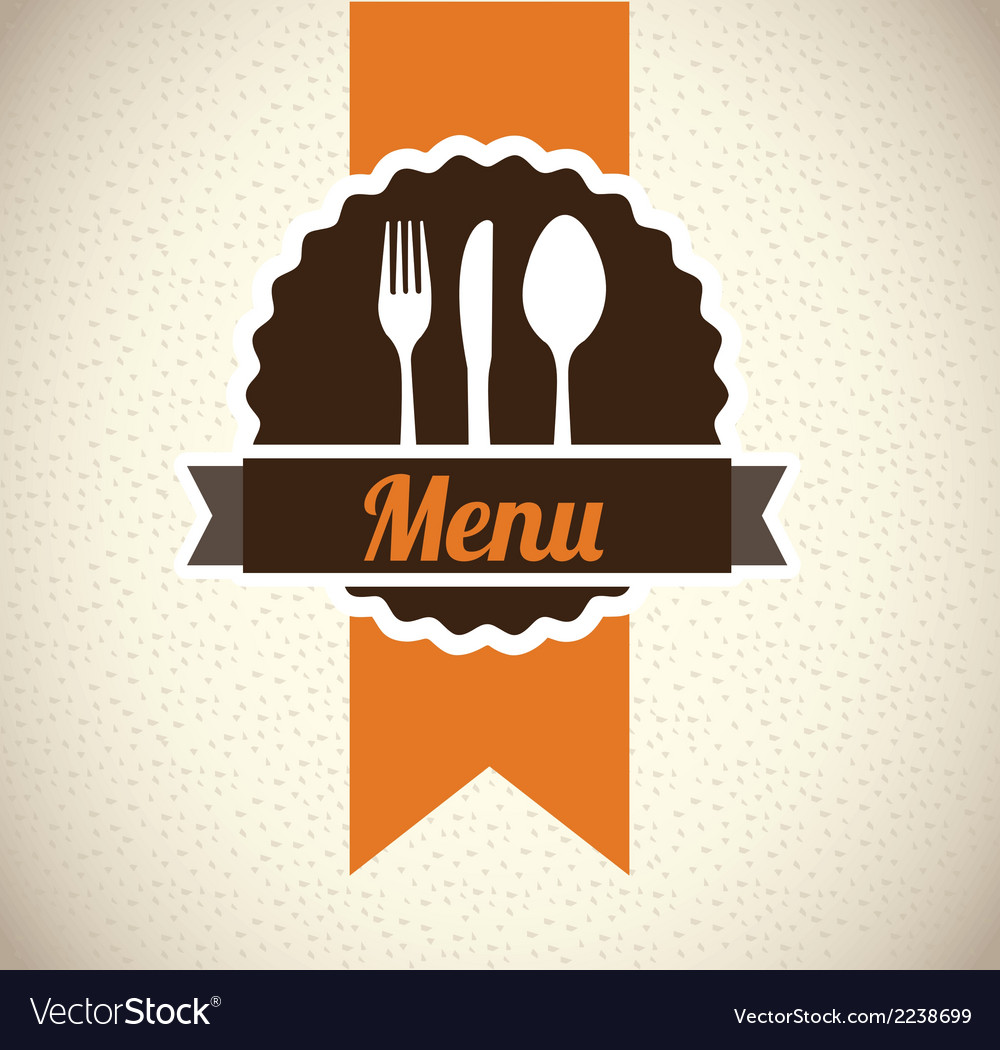 Restaurant Menu with Pattern Background