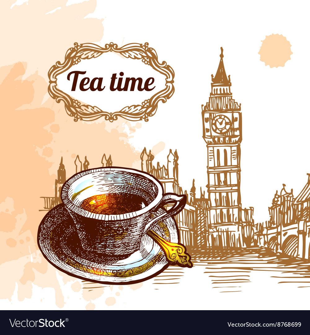 Чайная в англии рисунок. Время чая на английском. Английское чаепитие рисунок. Надпись чай. Английское чаепитие вектор.