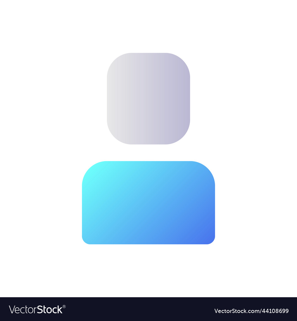 User pixel perfect flat gradient two-color ui icon Vector Image User pixel perfect flat gradient two-color ui icon