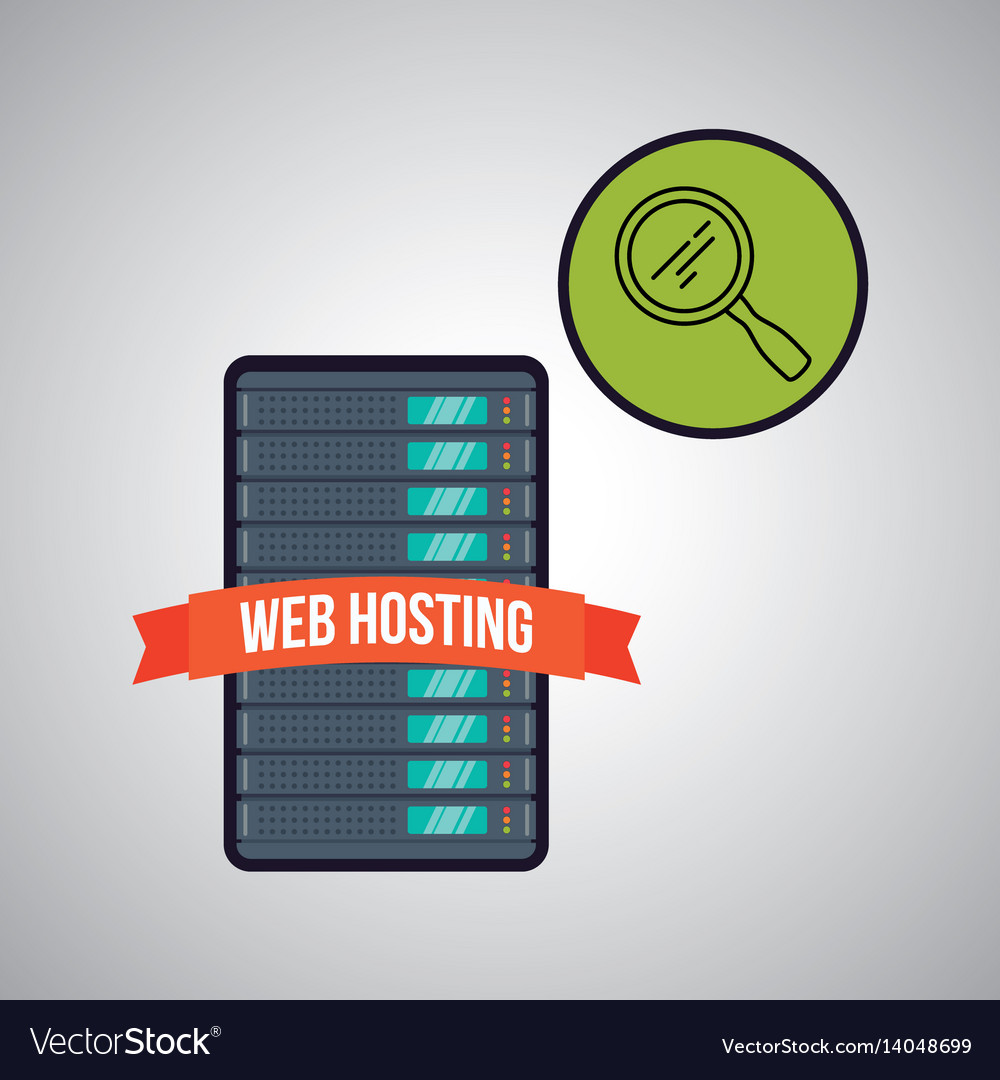 Web hosting design data center icon isolate