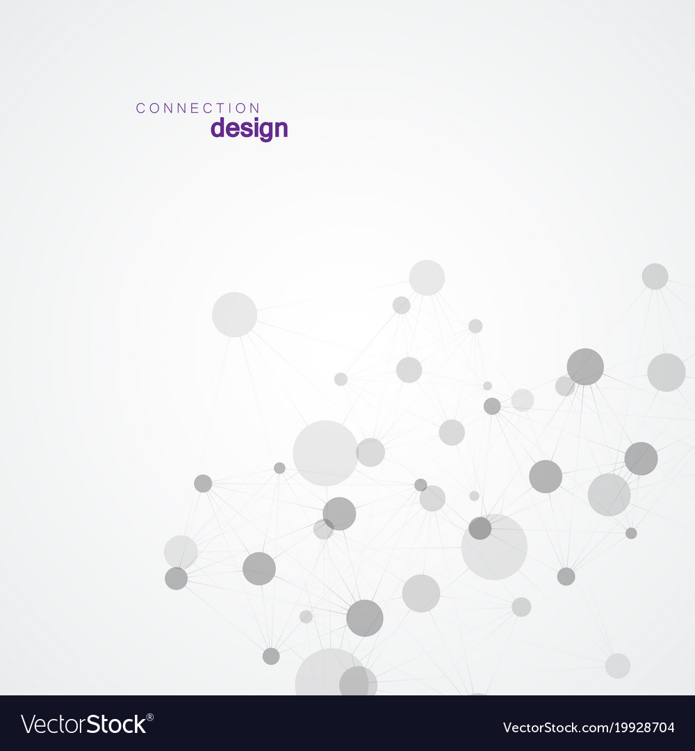 Abstract polygonal network shapes with connecting