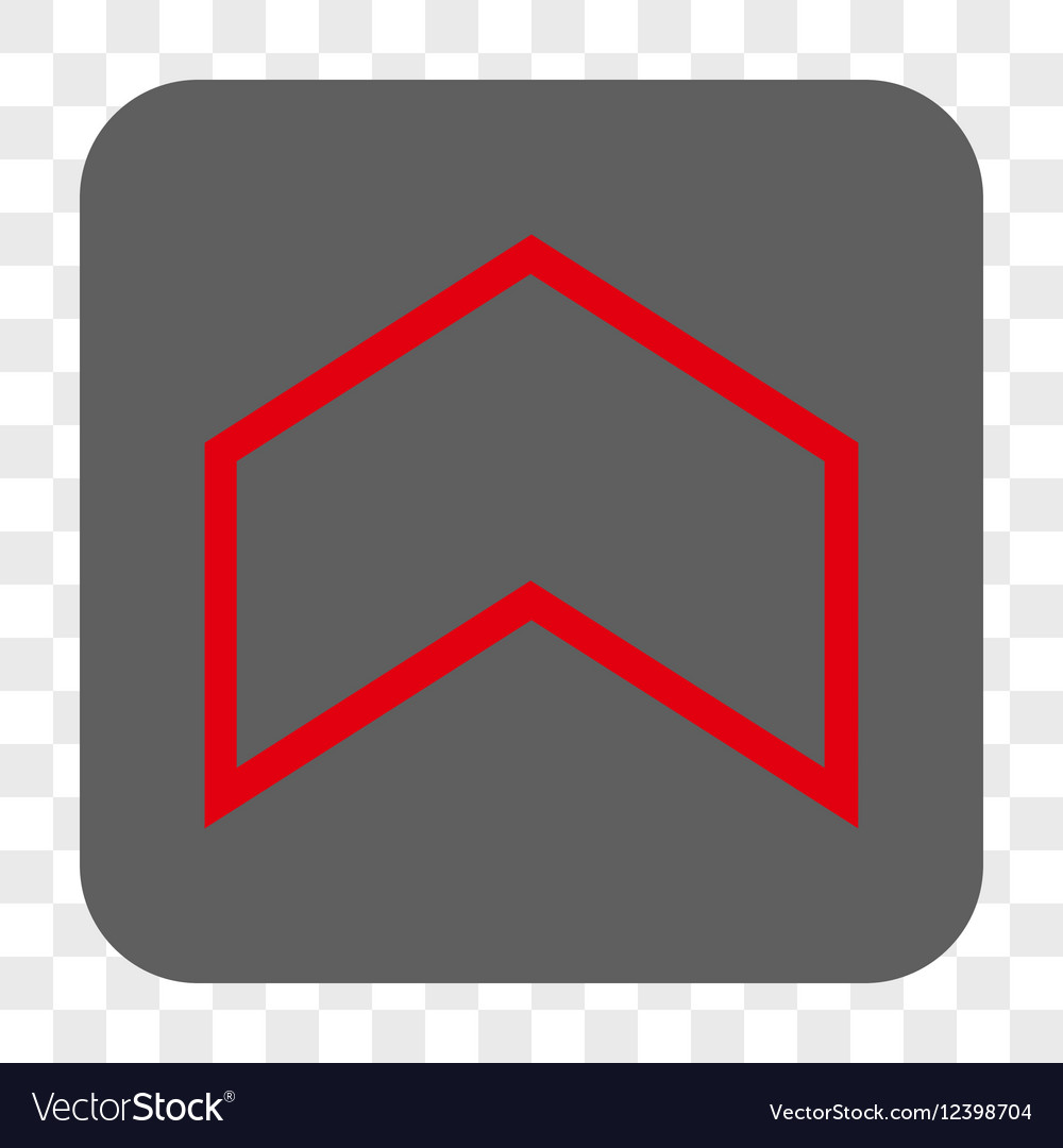 Arrowhead up rounded square button