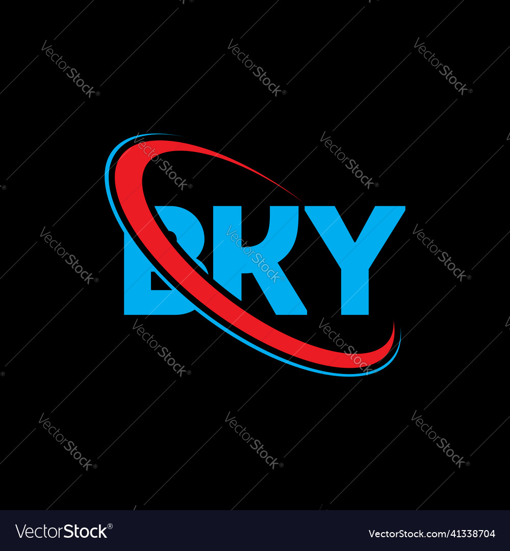 Bky logo letter design Royalty Free Vector Image