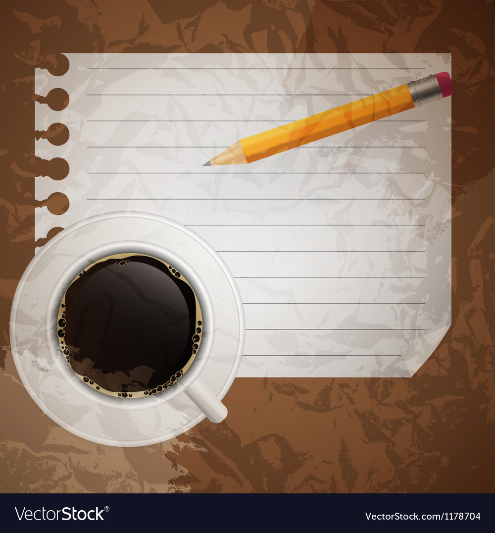 Blank book with coffee and photo frame on bu