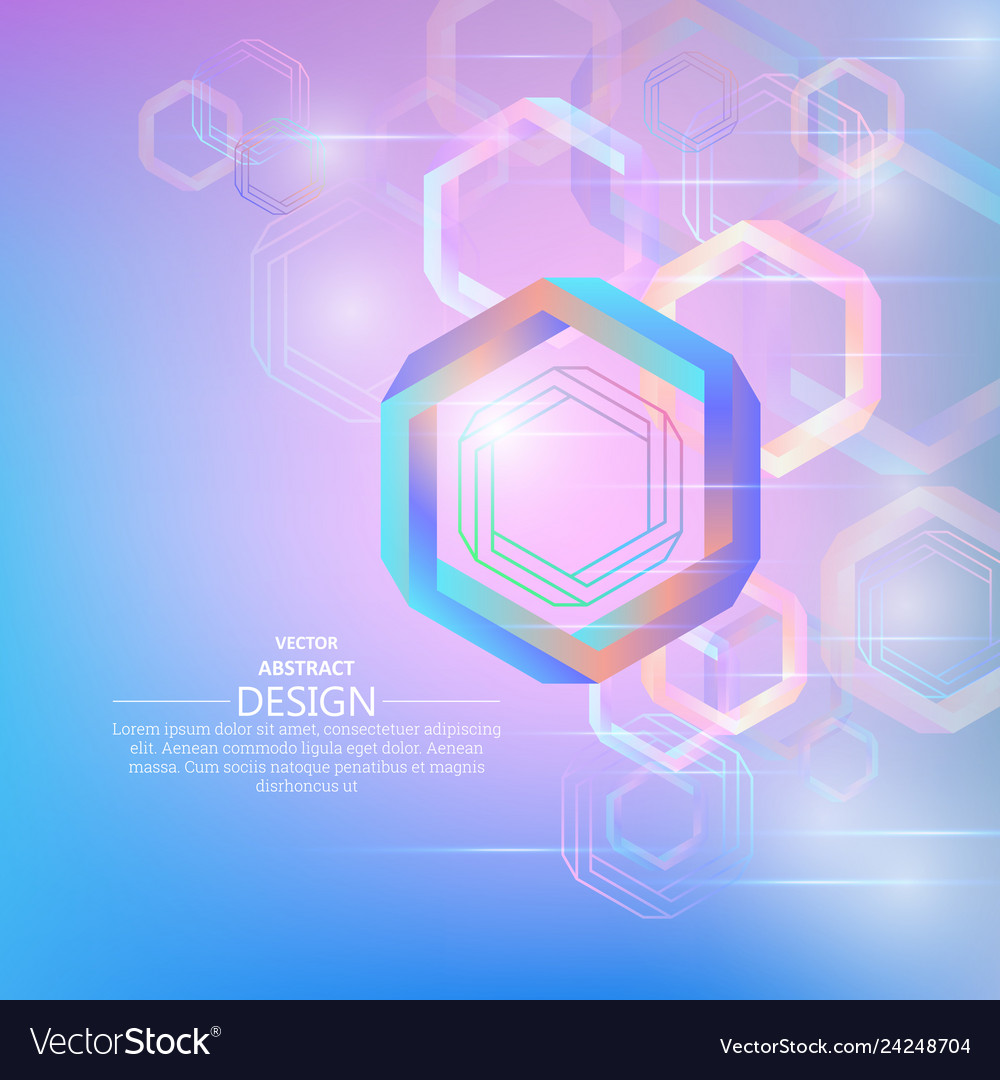 Bright abstract background from hexagons vector image Bright abstract background from hexagons