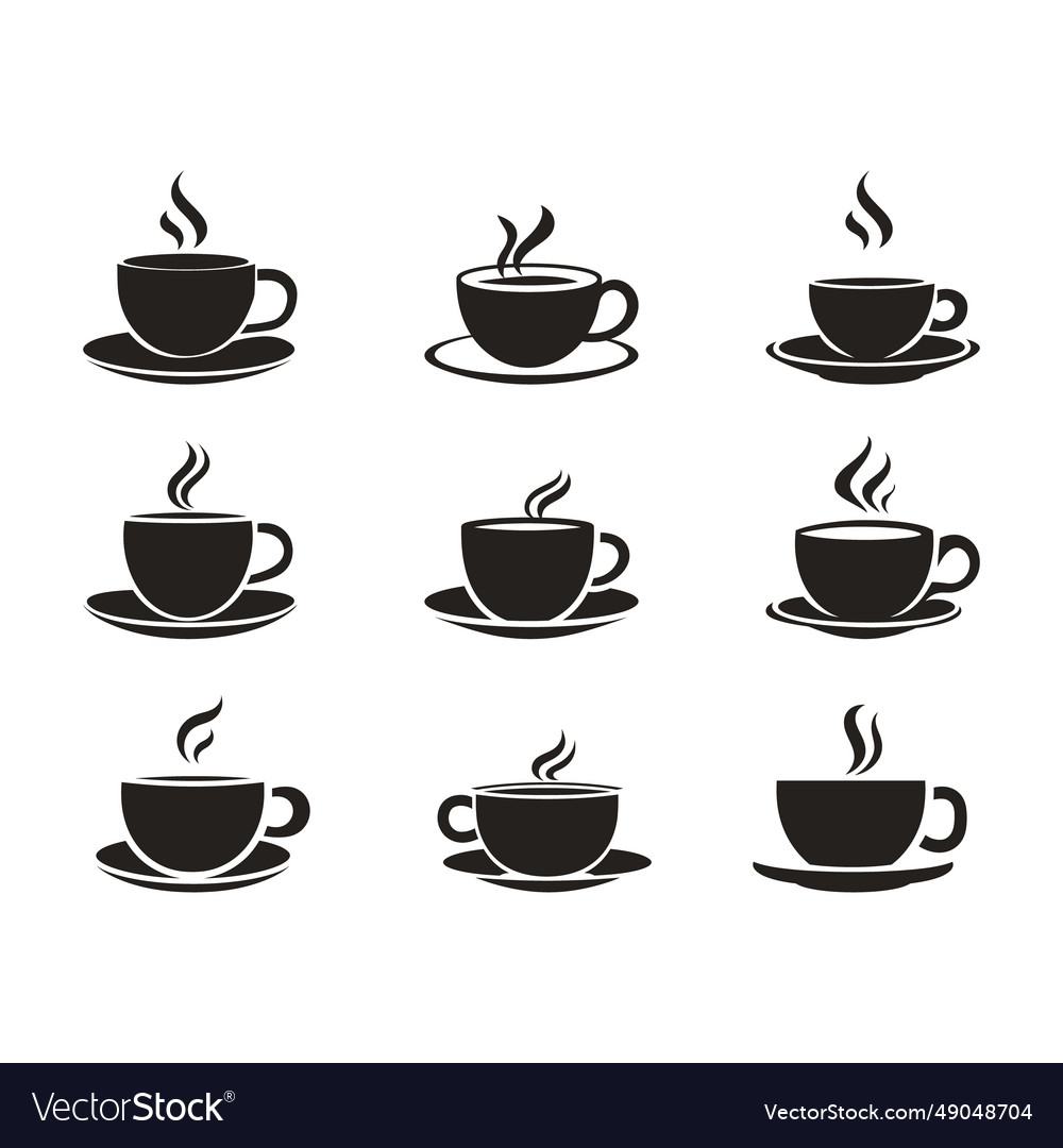 Caffeine craze coffee cup icons