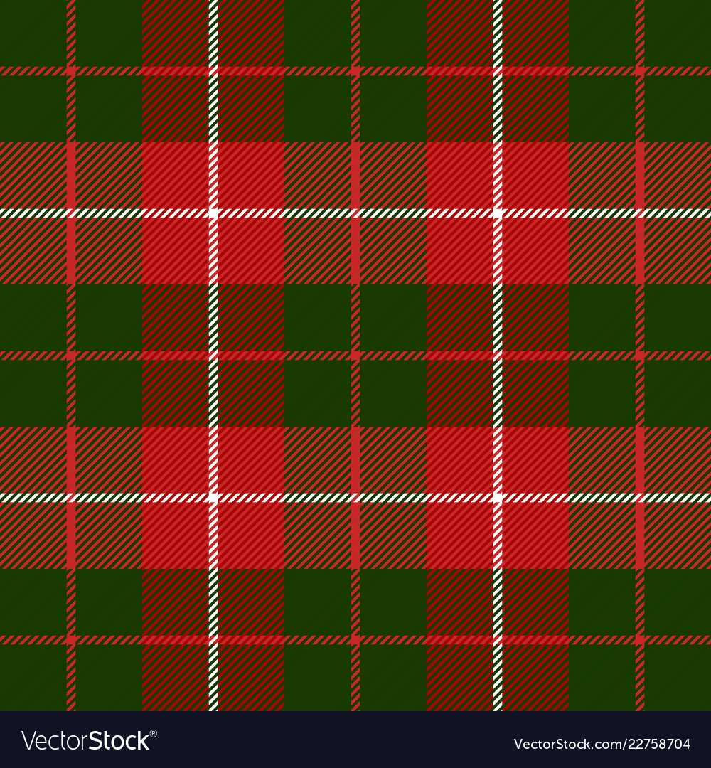 Christmas New Year Tartan Pattern Scottish Cage Vector Image