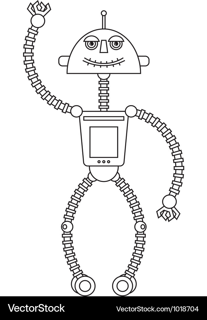 Cute robot Royalty Free Vector Image - VectorStock