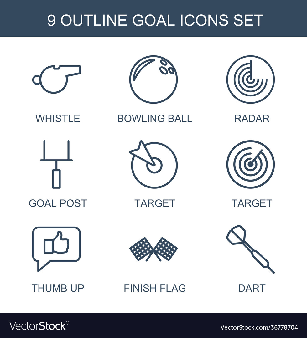 Goal icons - Stock Image - Everypixel